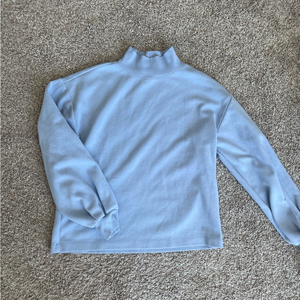 LOFT Light Blue Mock Neck Sweater